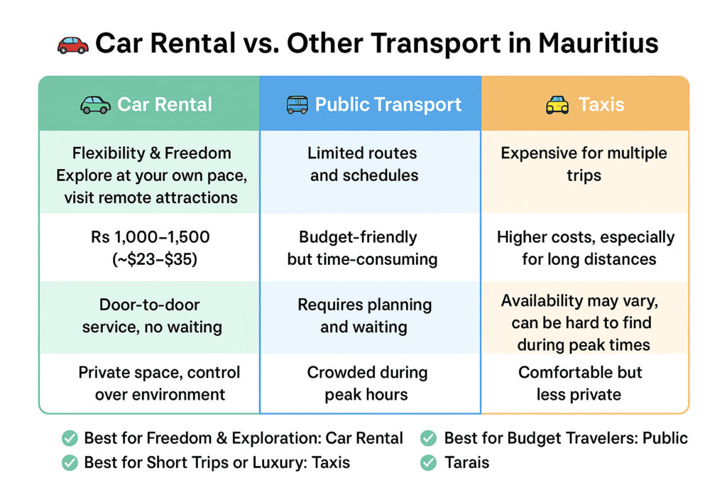Renting a Car vs. Other Transport Options